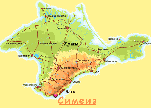 М 2 крым на карте